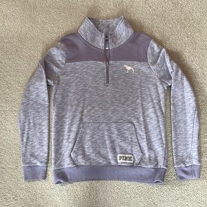 PINK long sleeve quarter zip